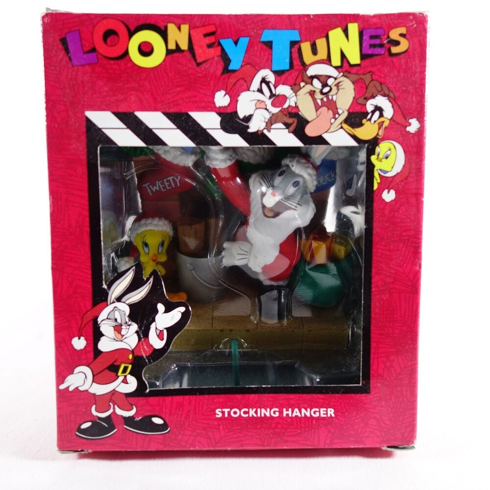 Vintage 1996 Matrix Looney Tunes Bugs Bunny Christmas Holiday Stocking Hanger